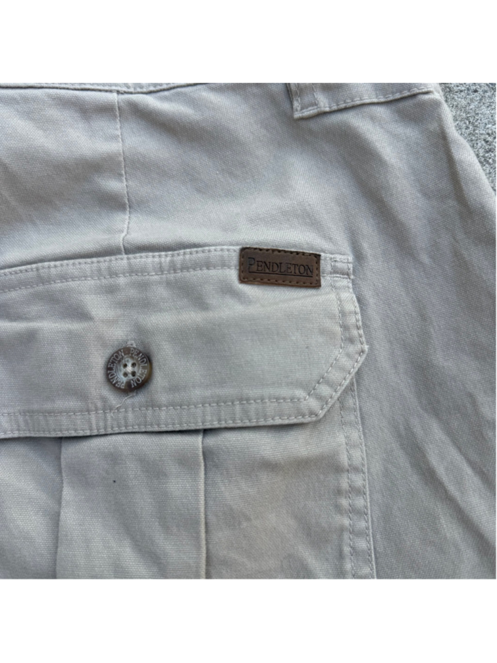 Pendleton Men’s Khaki Cargo Utility Shorts Waist Size 40 - Picture 10 of 10